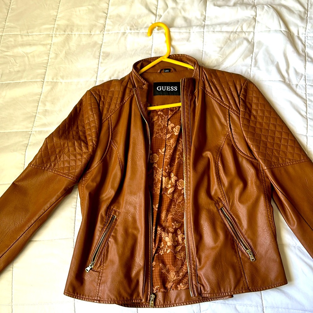 Guess brown Jacket. Only worn once purchased at Macy’s.